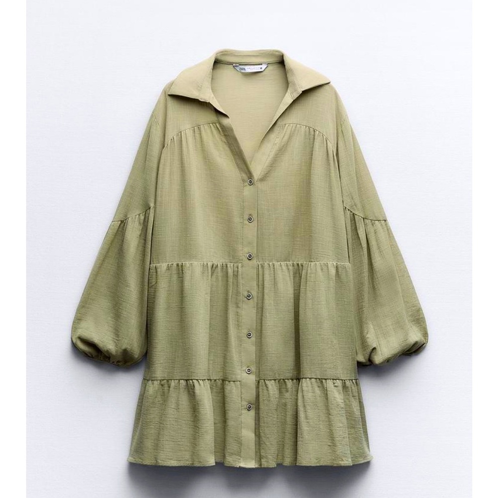 NWT Khaki Short Tiered Dress